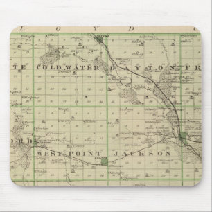 Map of Butler County, State of Iowa Mouse Pad