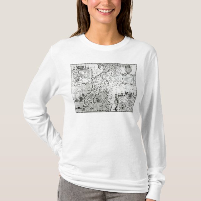 Map of Caernarvon, 1616 T-Shirt (Front)