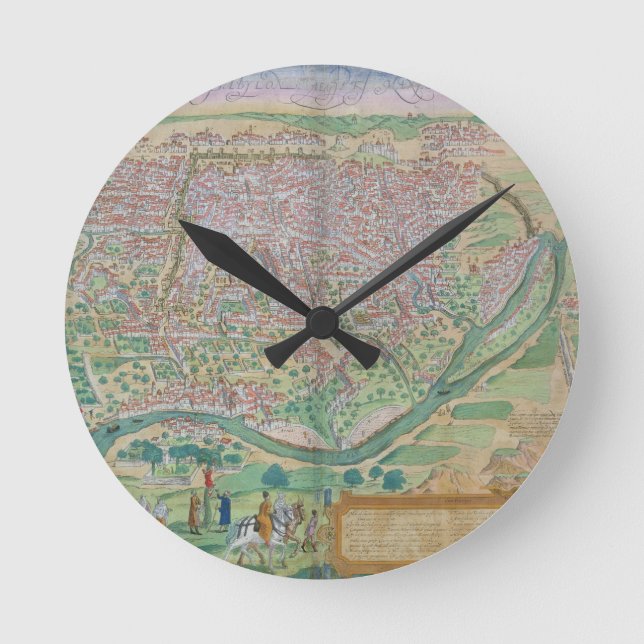 Map of Cairo, from 'Civitates Orbis Terrarum' by G Round Clock (Front)