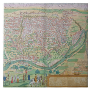 Map of Cairo, from 'Civitates Orbis Terrarum' by G Tile