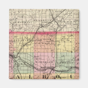 Map of Calhoun County, Michigan Magnet