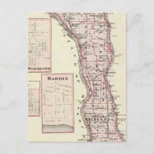 Map of Calhoun County, Winchester Postcard