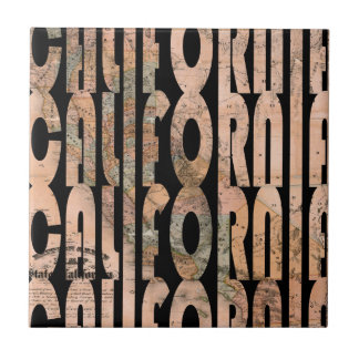 Map Of California 1861 Ceramic Tile