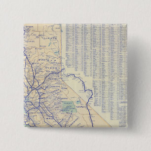 Map of California 4 15 Cm Square Badge