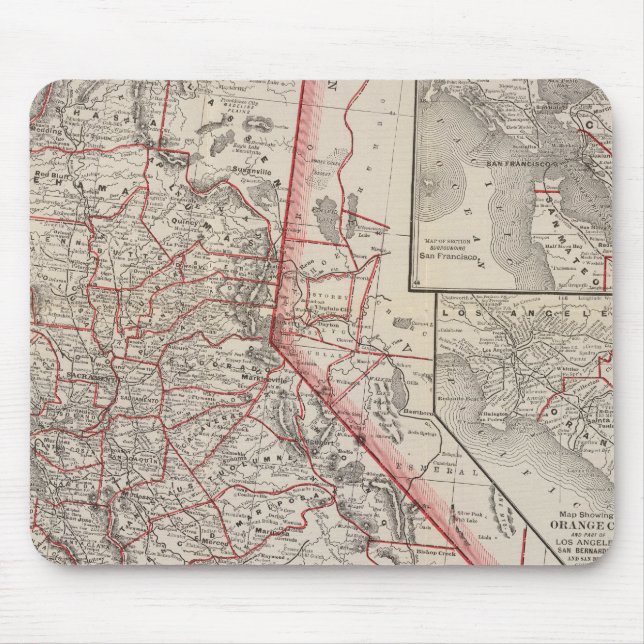 Map of California Mouse Pad (Front)