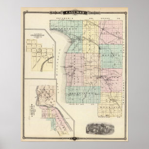 Map of Calumet County, State of Wisconsin Poster