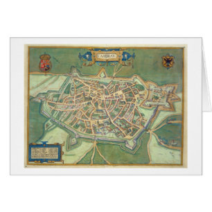 Map of Cambrai, from 'Civitates Orbis Terrarum' by