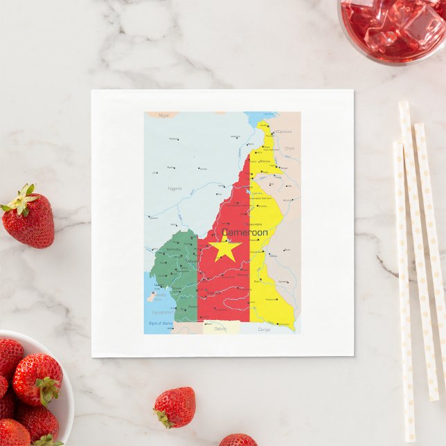 Map Of Cameroon Paper Napkins (Creator Uploaded)