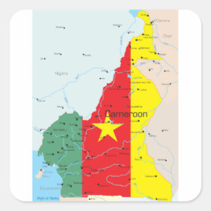 Map Of Cameroon Stickers