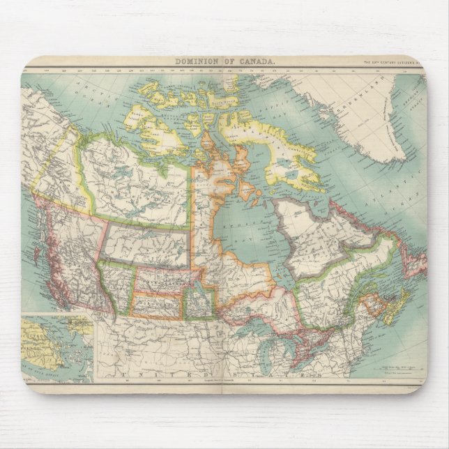 Map of Canada (c. 1900) Mousepad (Front)