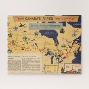 Map of Canada - Canada's Parks Jigsaw Puzzle