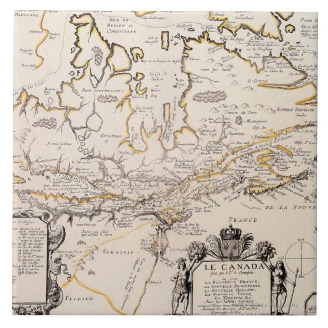 Map of Canada Ceramic Tile (Front)