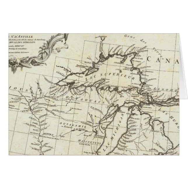 Map of Canada featuring Native American Villages (Front Horizontal)