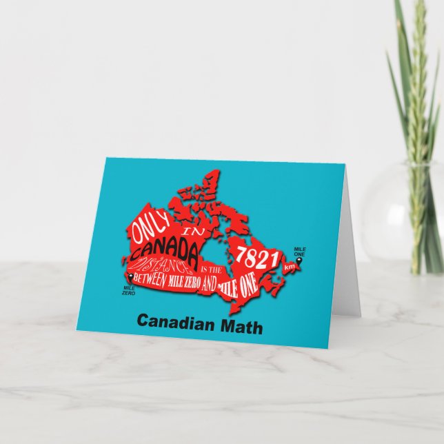 Map of Canada Greeting Card - Blank inside (Front)