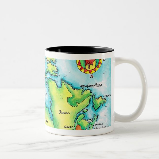 Map of Canada Two-Tone Coffee Mug (Right)