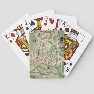 Map of Canterbury, from 'Civitates Orbis Terrarum' Playing Cards