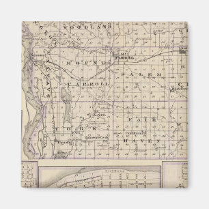 Map of Carroll County, Mt Carroll Magnet