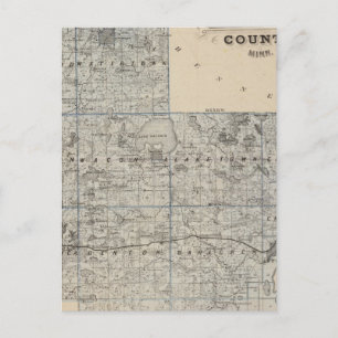 Map of Carver County, Minnesota Postcard