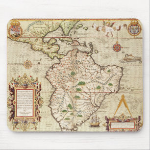 Map of Central and South America Mouse Pad