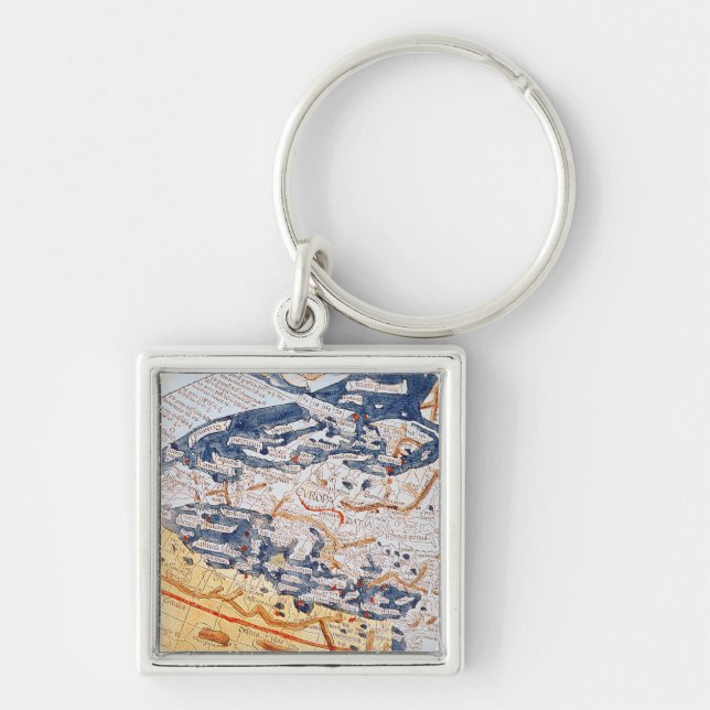 Map of central Europe, 1486 Key Ring (Front)