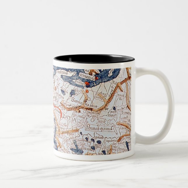 Map of central Europe, 1486 Two-Tone Coffee Mug (Right)
