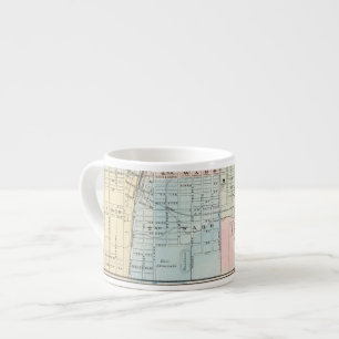 Map of Champaign, Urbana, Mattoon and Charleston Espresso Cup