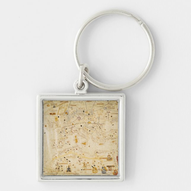 Map of Charles V, Map of Mecia Key Ring (Front)