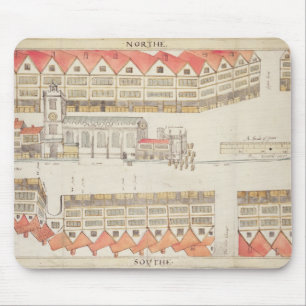 Map of Cheapside, London, 1585 Mouse Pad