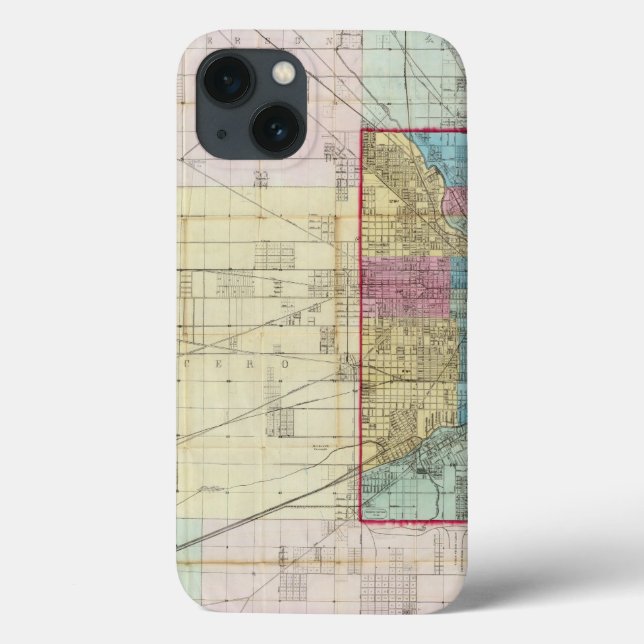 Map of Chicago Case-Mate iPhone Case (Back)