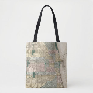 Map of Chicago City Tote Bag