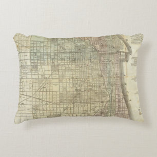 Map Of Chicago Decorative Cushion