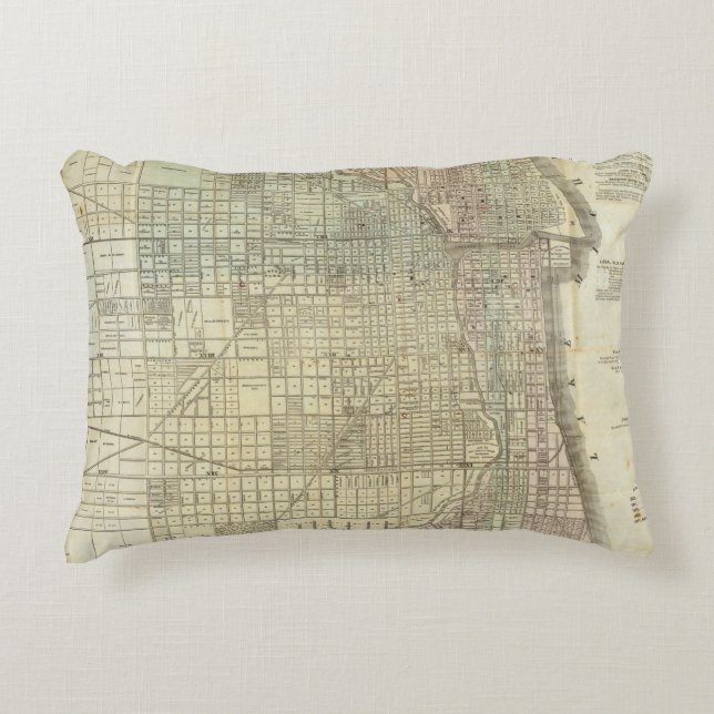 Map Of Chicago Decorative Cushion (Front)
