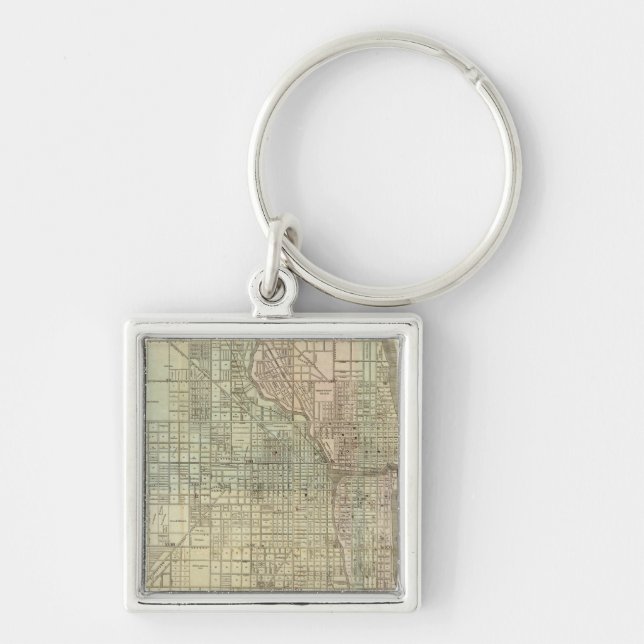 Map Of Chicago Key Ring (Front)