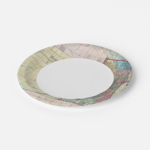 Map of Chicago Paper Plate