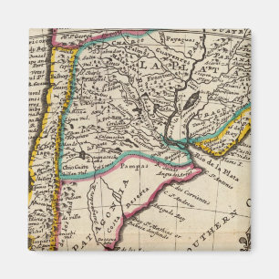 Map of Chilli, Patagonia, La Plata Magnet