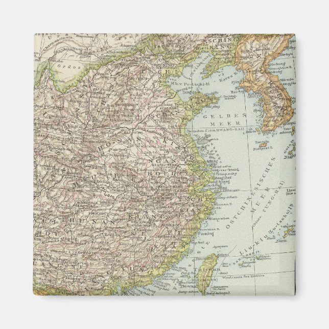 Map of China and Japan Magnet (Front)