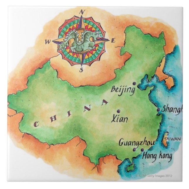 Map of China Ceramic Tile (Front)