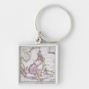 Map of China & Indonesia   1710 Key Ring