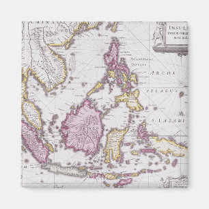 Map of China & Indonesia 1710 Magnet