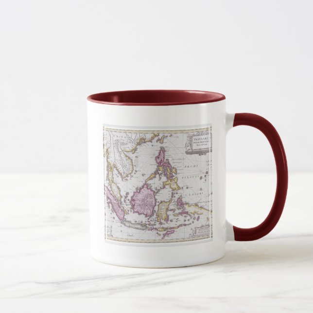 Map of China & Indonesia | 1710 Mug (Right)