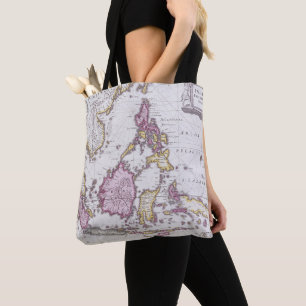 Map of China & Indonesia 1710 Tote Bag