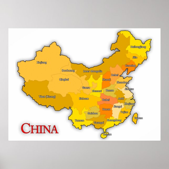 Map of China Poster (Front)