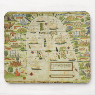 Map of China sea, facsimile of 'Miller Atlas' Mouse Pad