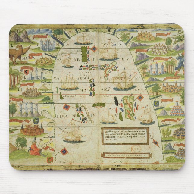 Map of China sea, facsimile of 'Miller Atlas' Mouse Pad (Front)