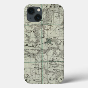 Map of Clarke County, State of Iowa iPhone 13 Case