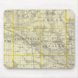 Map of Clay County, Flora and Louisville Mouse Pad