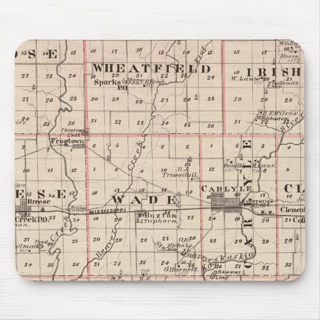 Map of Clinton County Mouse Pad (Front)