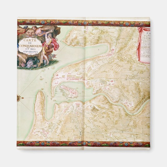 Map of Concarneau Magnet (Front)