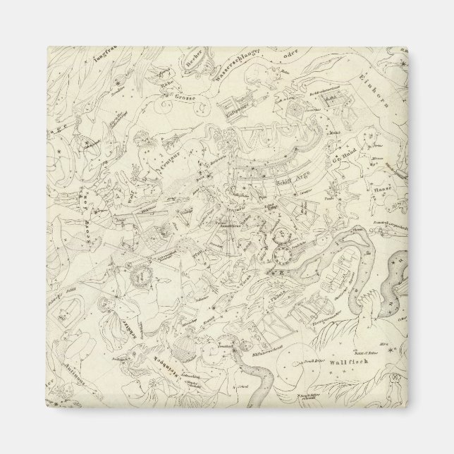 Map of Constellations 2 Magnet (Front)