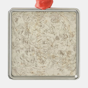 Map of Constellations Metal Ornament